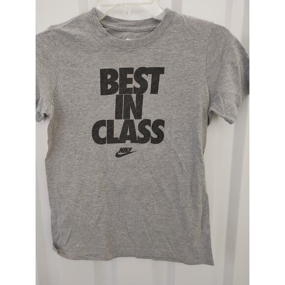 Nike Tee Best In Class Swoosh Boys Medium Gray - Picture 1 of 3